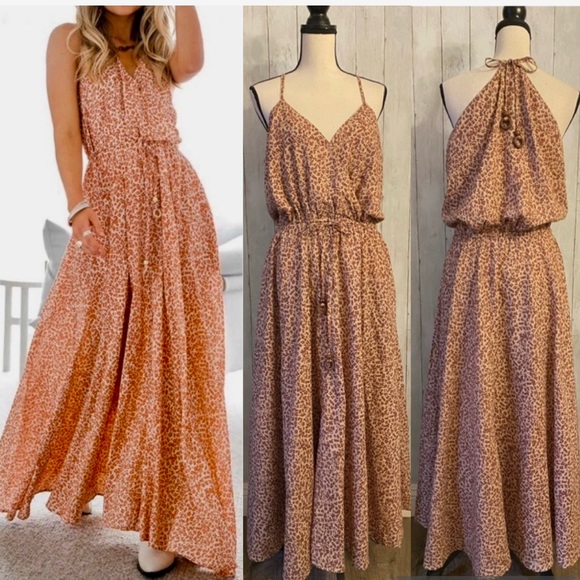 New House of Skye Halter neck Maxi Dress - Picture 1 of 15